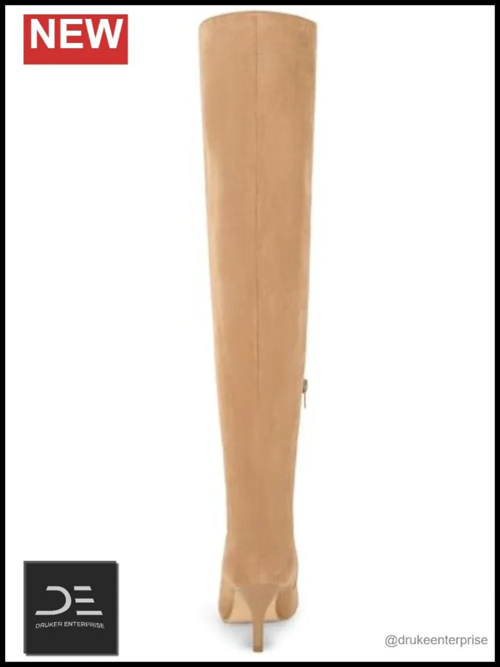 Over Knee Boots Stiletto Heel Lace Up Side Zip Faux Suede Memory Foam